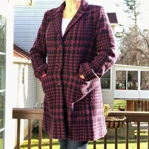 purple and black walker coat